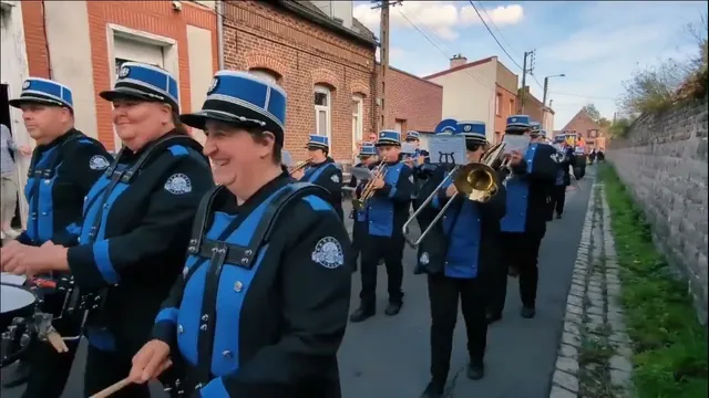 Les musiciens de l'harmonie réunis lors de la Fête de la Pomme de Terre.